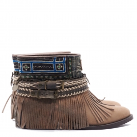 BOTAS BOHO PIEL MARRÓN - TALLA 37