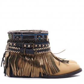 BOTAS BOHO PIEL BEIGE - TALLA 37