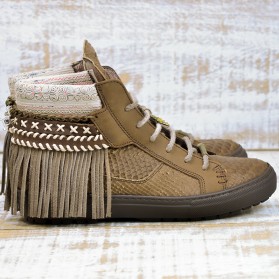 SNEAKER SERPIENTE PIEL MARRÓN - TALLA 40