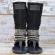 SANDALIAS BOHO ALTAS PIEL NEGRA 36 