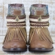 BOTAS BOHO SERPIENTE PIEL MARRÓN - TALLA 41