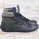 SNEAKER SERPIENTE PIEL NEGRO - TALLA 36
