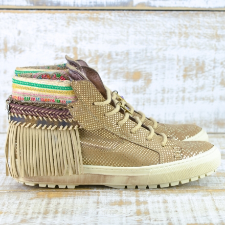 SNEAKER PIEL DE SERPIENTE ORO - TALLA 41