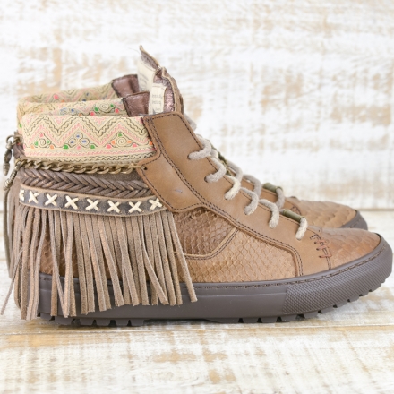 SNEAKER SERPIENTE PIEL MARRÓN - TALLA 39